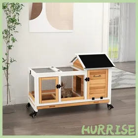 Comparer les prix de Cocosity Clapier Cage À Lapins Rongeurs Sur Roulettes 2 Portes Verrouillables - 108 X 58 X 735 Cm Bois Massif Jaune