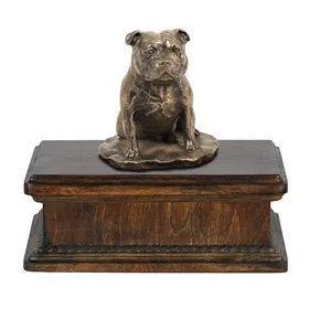 Comparer les prix de Urne commémorative personnalisée pour cendres de chien - ART-DOG - 245x29x21cm - 5L - Staffordshire Bull Terrier