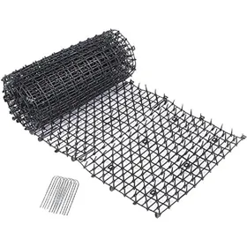 Meilleurs prix pour Tapis anti-chat avec piques tapis de jardinage en plastique réseau anti-chats pour animaux sauvages à pointes répulsives (4 m)
