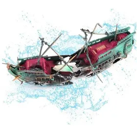 Comparer les prix de Ornement décoratif pour aquarium épave de bateau décoration aquarium navire englouti