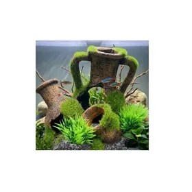 Comparer les prix de Décoration aquarium amphores empilées cachettes effet mousse 10 cm