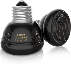 Meilleurs prix pour Ampoule chauffante en céramique 75 W Lampe chauffante en céramique noire Lampe chauffante infrarouge pour reptiles Chiots Lapins
