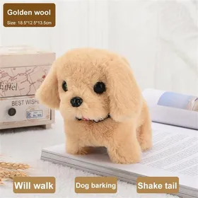 Comparer les prix de Peluche -YIBUJIAZU-Peut marcher et appeler le chien, jouet en peluche de simulation élect- jouets cadeaux de Noël pour enfants
