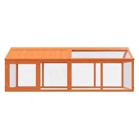 Meilleurs prix pour Enclos animaux - VENTE-FLASH - marron 200x1125x74 cm bois massif de pin - Pour rongeurs @40026320