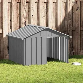 Meilleurs prix pour SALE 2026 niche pour chien polyvalente jouerr Gris - Niche pour chien Gris 1165x103x815cm Acier galvanisé PRO860626376