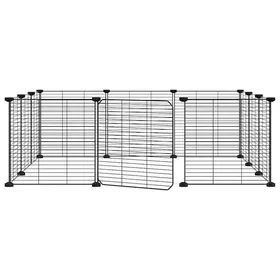 Comparer les prix de Meilleures Poulailler-Enclos-Cage animaux - de compagnie à 12 panneaux et porte Noir 35x35 cm SSD8938708