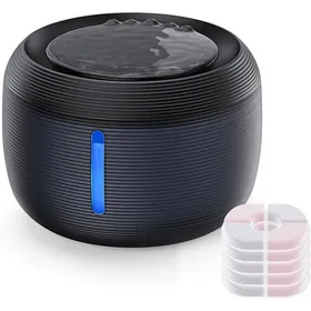 Meilleurs prix pour 2.5L Fontaine a Eau ChatUltra Silencieuse Distributeur Eau Chat avec fentre de Niveau  eau LED Anti Calcaire avec 5