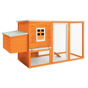 Comparer les prix de Poulailler dextérieur en bois - vidaXL - 192x75x103 cm - Brun - Toit étanche vert - Rampe antidérapante
