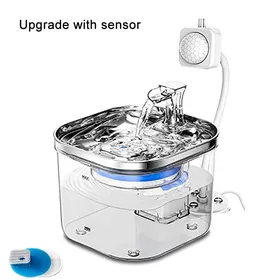 Comparer les prix de Fontaine à eau automatique pour chat - Phoesky - 2 L - Acier inoxydable 304 - Filtres décuples - Transparent