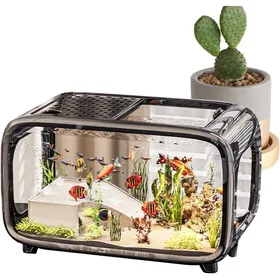 Comparer les prix de Aquarium de Bureau - Bocal Paysager pour Poissons -