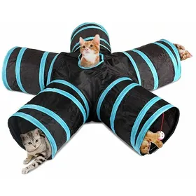 Meilleurs prix pour Tunnel pour chat Tunnel de jeu pour animaux de compagnie à 5 voies Jouet tunnel pliable (diamètre : 25 cm longueur du t Étiquette