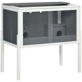 Meilleurs prix pour Plaque épaissieCage en bois pour hamsters nains Cage pour rongeurs Cage pour petits animaux avec 2 niches et accessoires grande c
