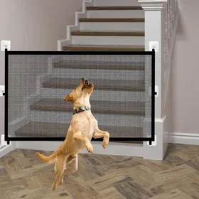 Meilleurs prix pour Barrière descalier portable pour chiens (72 x 110 cm) en maille pliable BARRIERE DE SECURITE ESCALIER - BARRIERE DE SECURITE PORTE