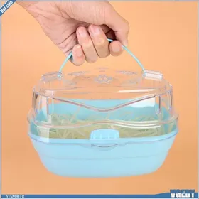 Meilleurs prix pour Ashata Maison transparente de hamster Maison de Hamster transparente Cage portative légère et ventilée pour animalerie cage Bleu