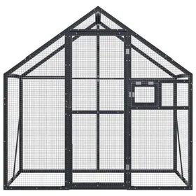 Comparer les prix de Volière - vidaXL - aluminium grille métallique soudée galvanisée - anthracite - 179 x 100 x 185 cm - porte verrouillable adl33h426
