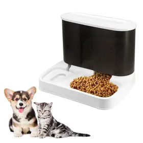 Comparer les prix de Distributeur automatique de nourriture et deau 2 en 1 pour chat - Distributeur de nourriture et dabreuvoir (blanc)