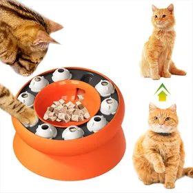 Comparer les prix de Gamelle pour chat gamelle surélevée pour chat distributeur de croquettes anti-glouton