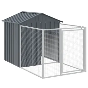 Comparer les prix de Niche pour chien - UU - avec cour - anthracite 117x201x123 cm A92