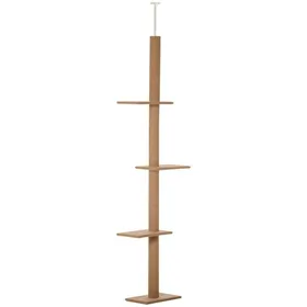 Meilleurs prix pour Arbre À Chat Réglable 228-260cm - Arbre Grimpeur Marron Clair 43x27cm - Pour Jeu Actif & Détente En Hauteur