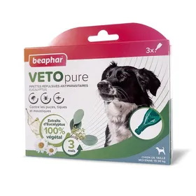 Comparer les prix de BEAPHAR – VETOPURE – Pipettes répulsives antiparasitaires pour Chien Moyen (15-30 kg)  – 3 pipettes