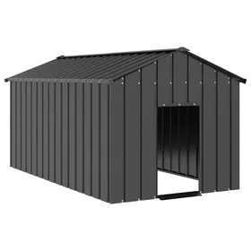 Comparer les prix de Automne/hiverNiche pour chien avec toit noir 114x202x101cm acier galvanisé - HAuteur:101cm - Grande Taille &FR_959301
