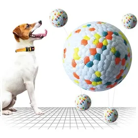 Meilleurs prix pour Balle Chien Indestructible de Haute élastique, Nouveau Jouet pour Chien en Matériau, Cadeau pour Moyens et  Gros Chiens φ76mm