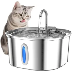 Meilleurs prix pour Fontaine chat inox 32 L automatique silencieuse fenêtre niveau deau distributeur chien intérieur