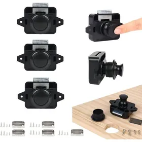 Meilleurs prix pour Loquet de Verrouillage Bouton-Poussoir 5pcs Serrures de Porte sans Cl pour Camping-Car Yacht Bateau Label