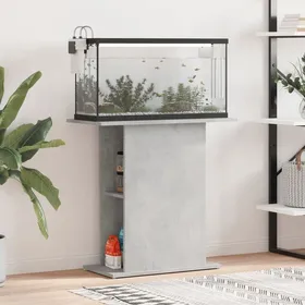 Comparer les prix de Support pour aquarium - vidaXL - Gris béton - 75x36x725 cm - Bois dingénierie - Rangement intégré - Design élégant