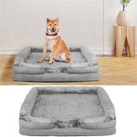 Meilleurs prix pour MIPAN.Lit Pour Chiens Chats - Coussin Chien Dehoussable et Lavable Canapé Antidérapant  - 106x80x20cm - Gris