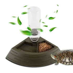 Meilleurs prix pour Distributeur deau pour Reptile Gamelle Tortue Terrestre pour Reptiles 2 en 1 Abreuvoir Tortue Terrestre pour Tort FONTAINE A EAU
