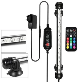 Comparer les prix de Lampe Aquarium LED, RGB avec télécommande sans fil Étanche LED Lumière Aquarium,38.5cm AQUARIUM