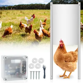 Comparer les prix de Lospitch Porte de Automatique Poulailler Sensible à La Lumière étanche IP44  Alliage D'aluminium POULAILLER