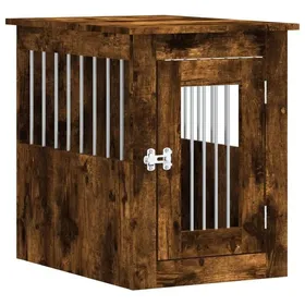 Comparer les prix de Meuble de cage pour chiens - HELLOSHOP26 - 45x62x59 cm - Bois dingénierie - Acier - Marron