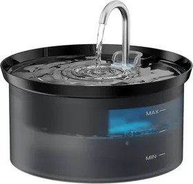 Comparer les prix de Fontaine à Eau pour Chat,Fountaine d'eau de Compagnie avec Pompe Ultra Silencieuse,Filtre à Carbone Activé Gardez l'eau Propre,2,5L