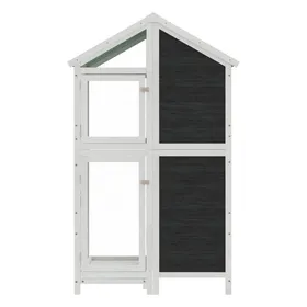 Comparer les prix de Volière pour Canaries Perroquet MVS - Maison à oiseaux gris 97x81x152 cm bois massif de pin - shop93153661