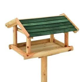 Comparer les prix de Stable&Durable - Brun - Mangeoire à oiseaux et support 37x28x100cm - bois de sapin massif - Mangeoire à oiseaux HS894091828