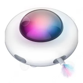 Comparer les prix de C Jouet interactif pour chat 9x15cm 3 vitesses Épilateur électrique pour chat plateau tournant automatique jouets pour chats blanc