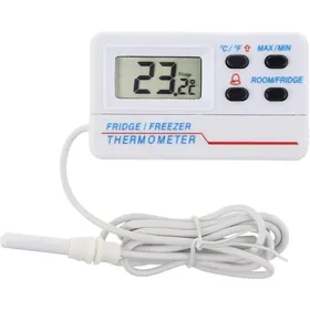Comparer les prix de Thermomtre digital de rfrigrateur ou de conglateur - Avec alarme - Fonction max min - Cble de 12 m PZCC