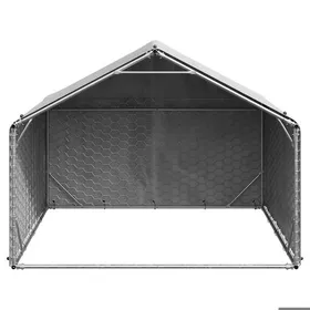 Meilleurs prix pour Niche dextérieur pour chien avec couvercle 2 x 2 x 15 m - vidaXL - acier galvanisé - 2 x 2 x 15 m - résistante aux intempéries uy