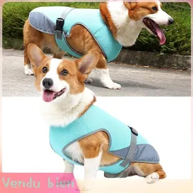 Comparer les prix de Garosa Gilet de refroidissement pour chien Gilet rafraîchissant pour chien veste rafraîchissante animalerie blouson Bleu clair L