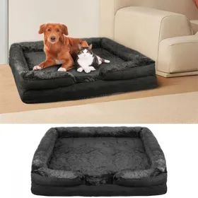 Comparer les prix de MIPAN.Lit Pour Chiens Chats - Coussin Chien Dehoussable et Lavable Canapé Antidérapant  - 106x80x20cm - Noir