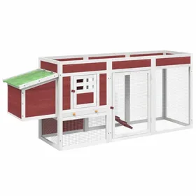 Meilleurs prix pour Poulailler - Moka - Bois massif de pin - 204 x 50 x 84 cm - Résistant à leau - Clôtures grillagées