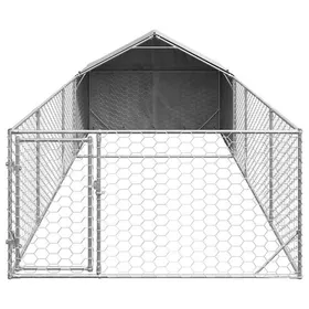 Comparer les prix de RemiseCage extérieur - Lapin/chiens - Acier - Niche dextérieur - pour chien enclos 6x2x15 m - Acier galvanisé JILIMAISON2025