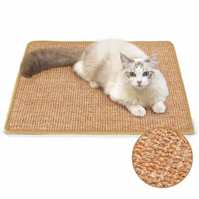 Comparer les prix de Tapis Griffoir pour Chat, 60 x 40 cm,Antidérapant et résistant à l'usure Sisal Naturel, Protège Les Meubles et Les Canapés