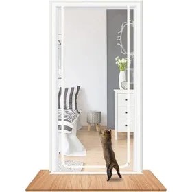 Meilleurs prix pour 1 Grille de protection pour porte maille acier renforcé ventilation anti-insectes installation  pour chat et chien .