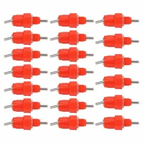 Meilleurs prix pour 20pcs Tétine Abreuvoir Automatique pour Poule Canard Volaille Système deau avec Vis à Vis