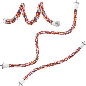 Comparer les prix de 1 PerchoirCorde flexible multicoloreSupport arrondi91 cmOiseaux grands comme les aras .
