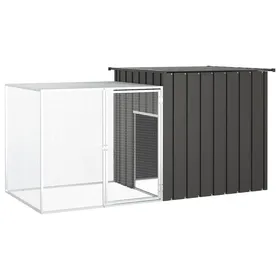 Comparer les prix de Cage à Volaille/ Clapier Anthracite - 200x91x100 cm - Acier galvanisé CC7817082