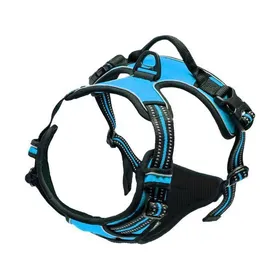Comparer les prix de Bleu taille M-True Love Harnais Chien Anti Traction pour Chien Réfléchissant Réglable Arnet pour Chien Facile à Mettre Étiquette